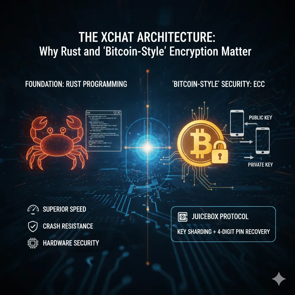 The XChat Architecture: Why Rust and “Bitcoin-Style” Encryption Matter